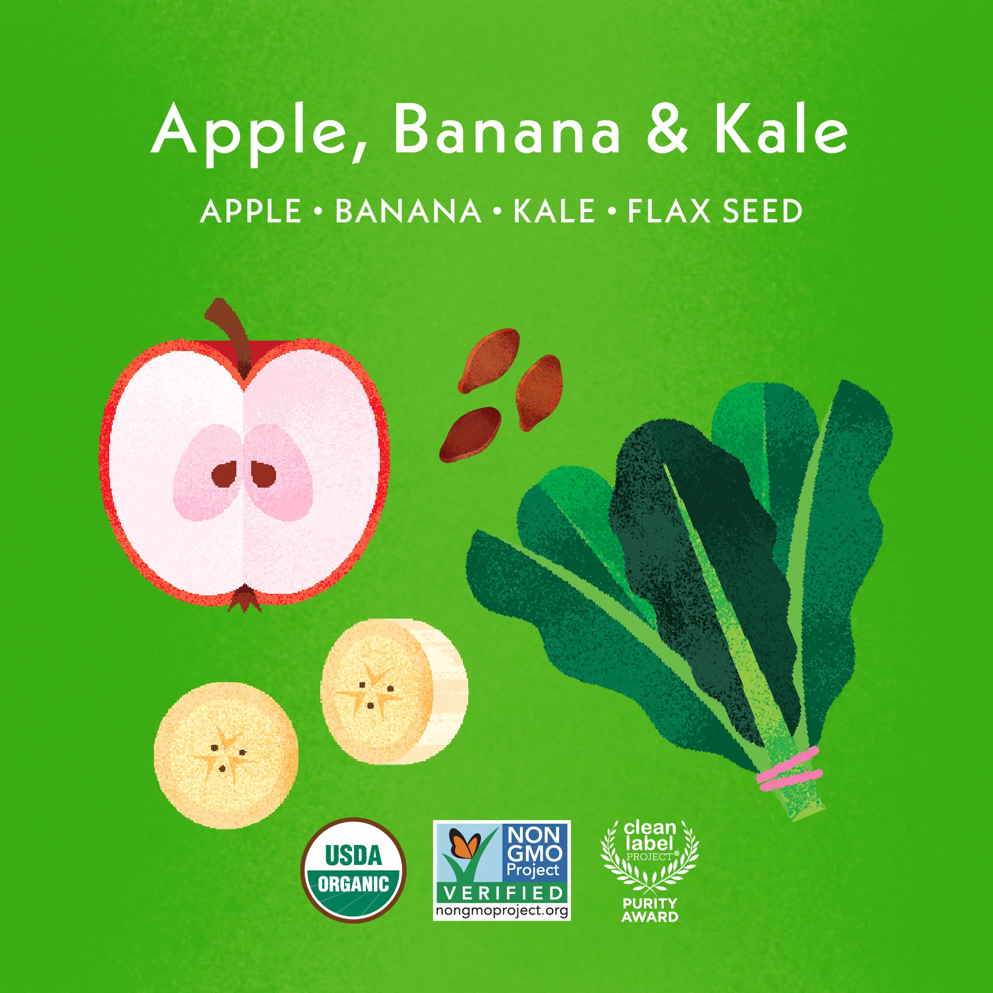 Apple, Banana & Kale with Flax Seed - Image 3
