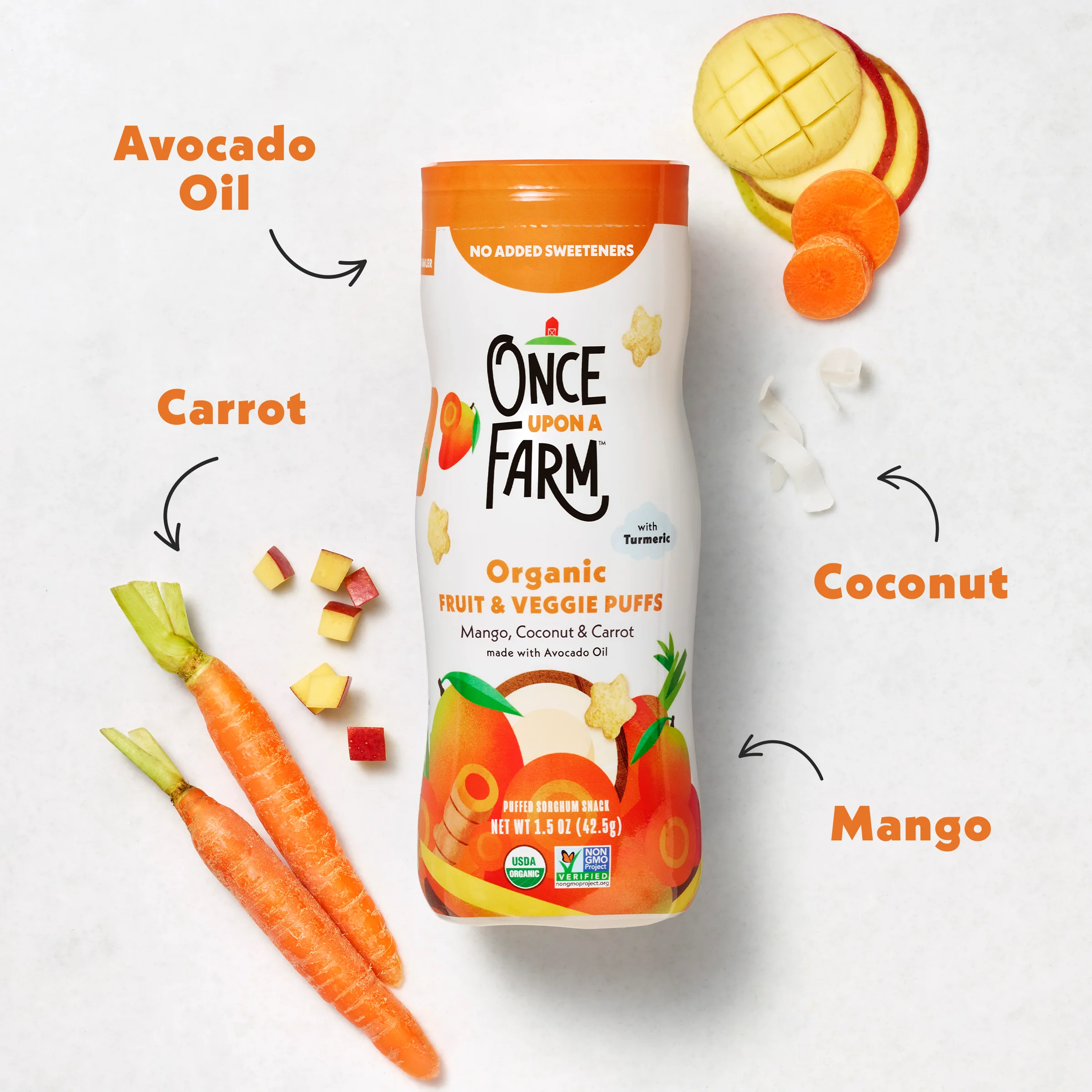 Mango, Coconut & Carrot Puffs, 6ct - Image 4